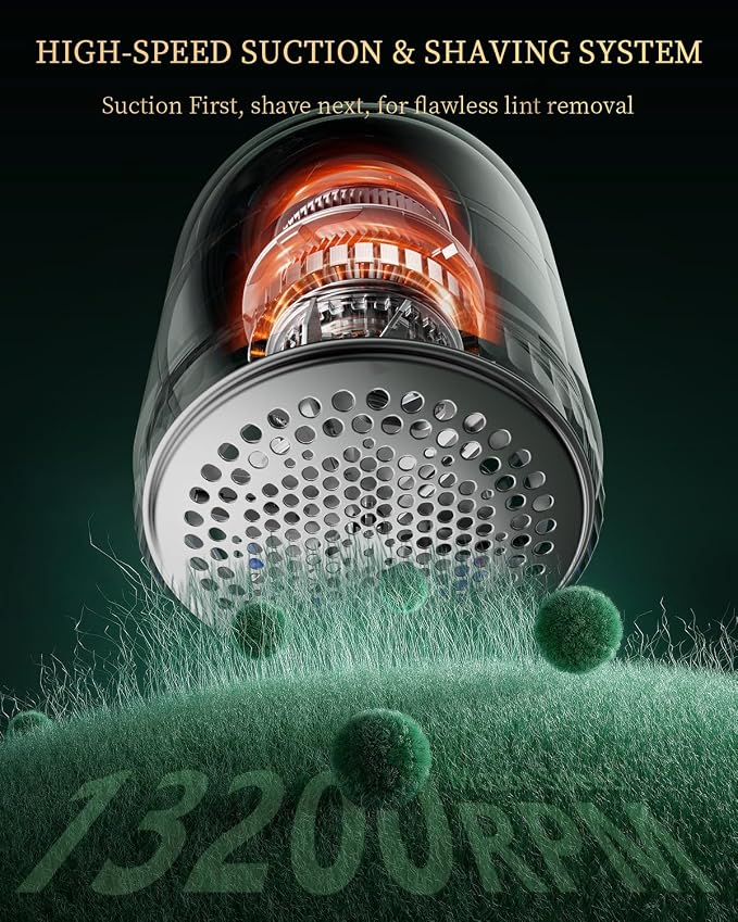 Fabric Shaver with Lint Brush, Large Lint Shaver with Digital Display, 3-Speeds - Image 7