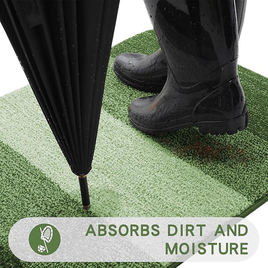 Kitinjoy Indoor Outdoor Door Mat, 48x30 Non-Slip Absorbent Dirt Trapper - Image 2