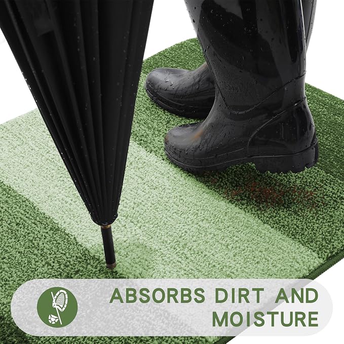 Kitinjoy Indoor Outdoor Door Mat, 47x20 Non-Slip Absorbent Dirt Trapper - Image 2