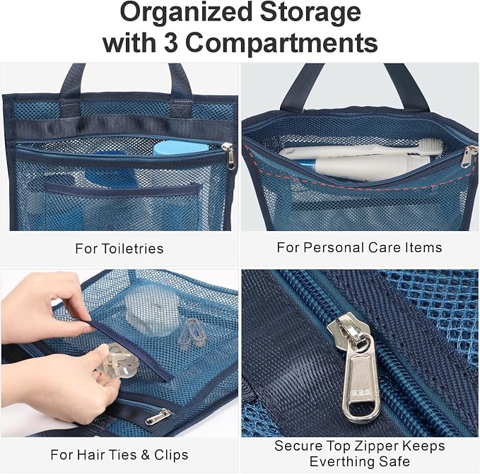 F-color Mesh Shower Caddy Portable Hanging - Image 5