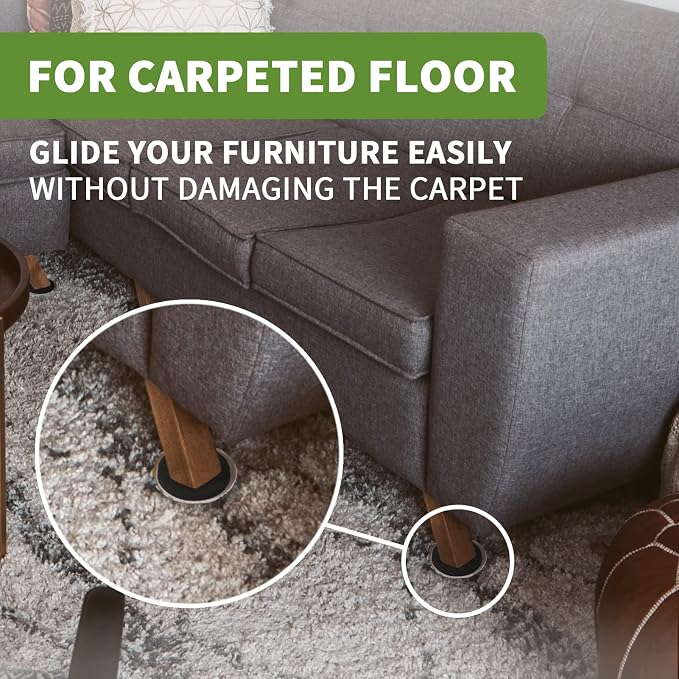 Furniture Sliders for Carpet 16PCS - Image 5