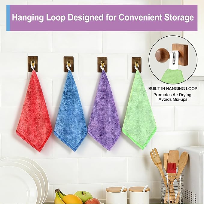 HOMERHYME Microfiber Cleaning Cloth, 150 Pack Cleaning Rags, Reusable - Image 3