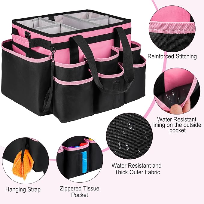 Large Rolling Cleaning Caddy Bag - Image 4