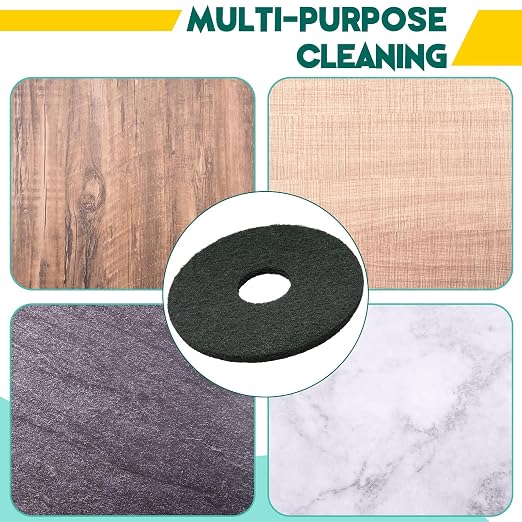 12" Black Scrubbing Pads Commercial Cleaning Orbiter Pads-Maintenance Non Woven - Image 4