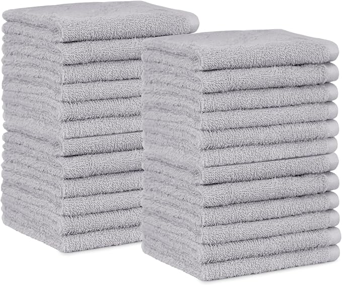 Amazon Basics Highly Absorbent Fast Drying 100% Cotton Washcloths by AmazonBasics