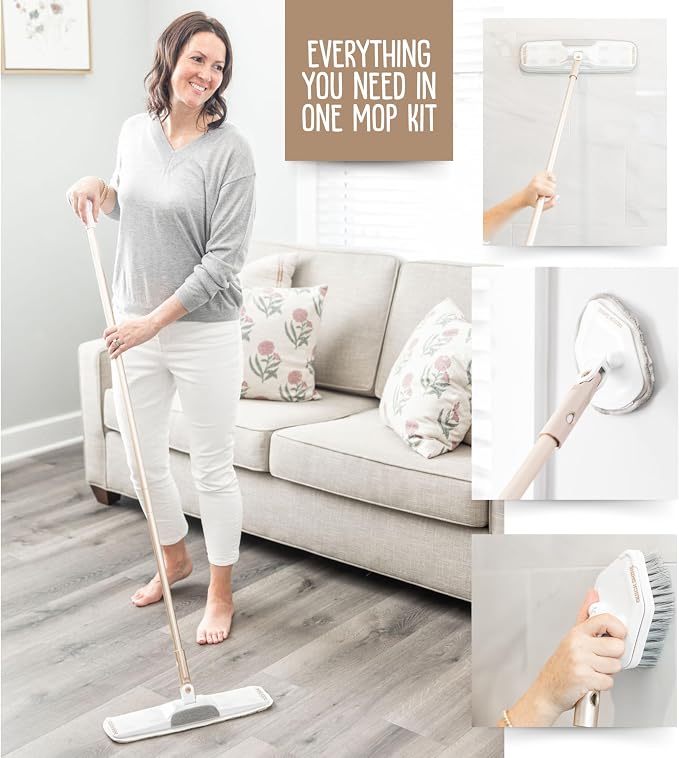 Quick Shine Ultimate Gold Clean + Polish Mop Kit | All-in-One 10 Pc Kit - Image 4