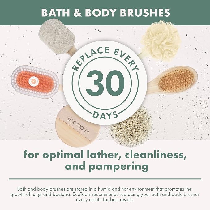 EcoTools Bristle Bath Brush, Shower Body Brush - Image 11