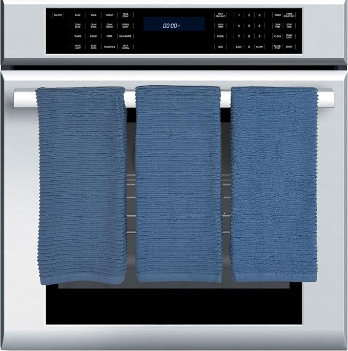 Chambray Light Blue Kitchen Hand Dish Towels: Oversized 28" x 18", 100% Cotton - Image 4