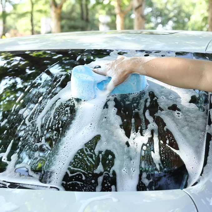 Car Wash Sponges, 5 Pack Extra Thick Large Colorful Cleaning Sponge - Image 5