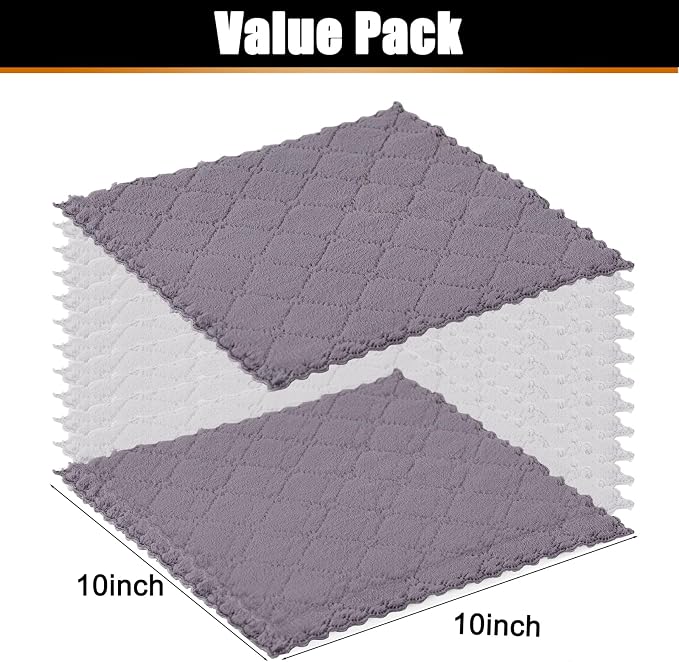 Mordimy 18 Pack Kitchen Cloths Dish Towels, Super Soft and Absorbent Dish Cloths - Image 5