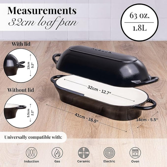 Enamelled Cast Iron Bread Loaf Pot – Dutch Oven - Image 2