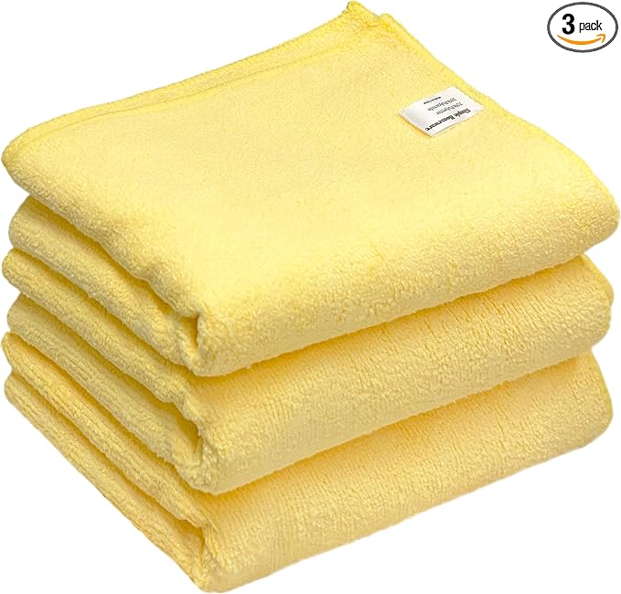 Simple Houseware 3-Pack Microfiber Cleaning Towels, Heavy-Duty & Reusable Cloths by SimpleHouseware
