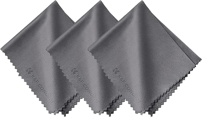 K&F CONCEPT 3 Pack Microfiber Cleaning Cloth（15x18cm）, Washable Lens Cleaning by KFCONCEPT