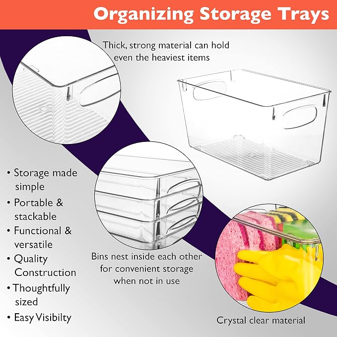 ClearSpace Clear Plastic Storage Bins – Perfect Kitchen Organization and - Image 2
