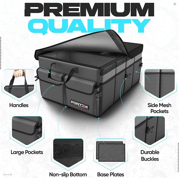 FORTEM Trunk Organizer For SUV Car Trunk Organizer, Foldable Storage, Car - Image 2