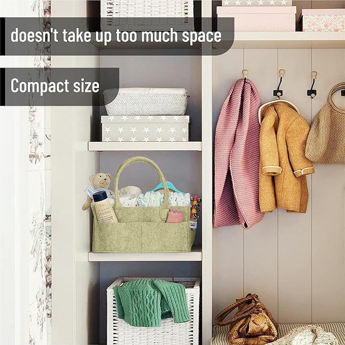 Mr. Pen- Baby Diaper Caddy Organizer, Olive Calm, Baby Caddy Organizer - Image 5