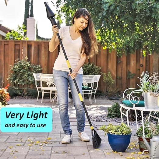Outdoor Broom with Built-in Lightweight Rechargeable Cordless Mini Leaf Blower - Image 3