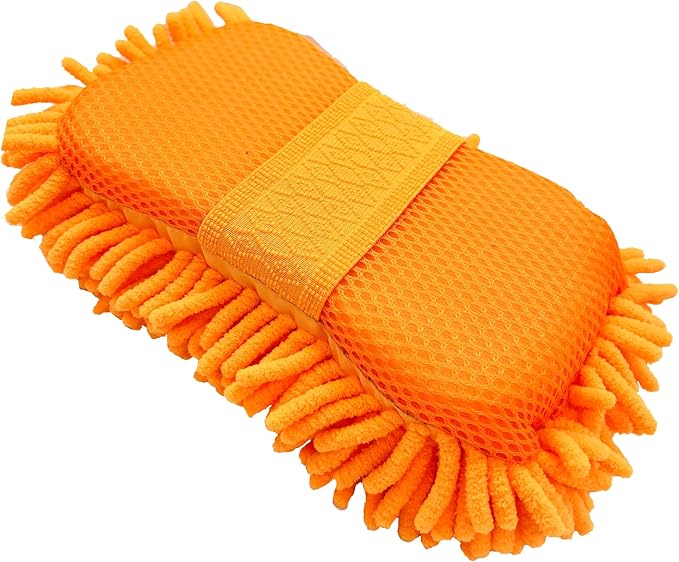 Microfiber Car Wash Sponge-Non-Scratch Wash Mitt-Two Sided Chenille Microfiber - Image 7