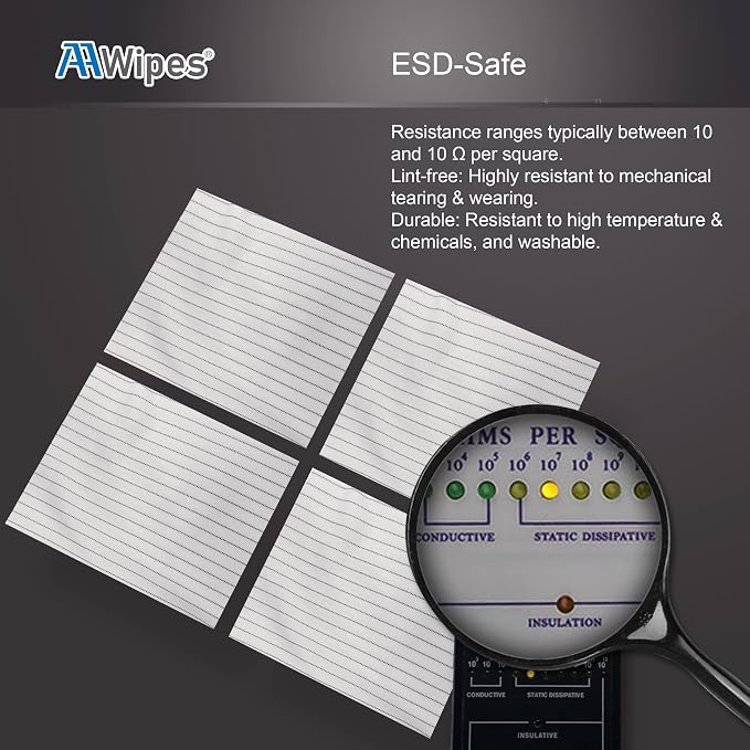 AAWipes Anti-Static Cleanroom Wipe Cloths - Image 2