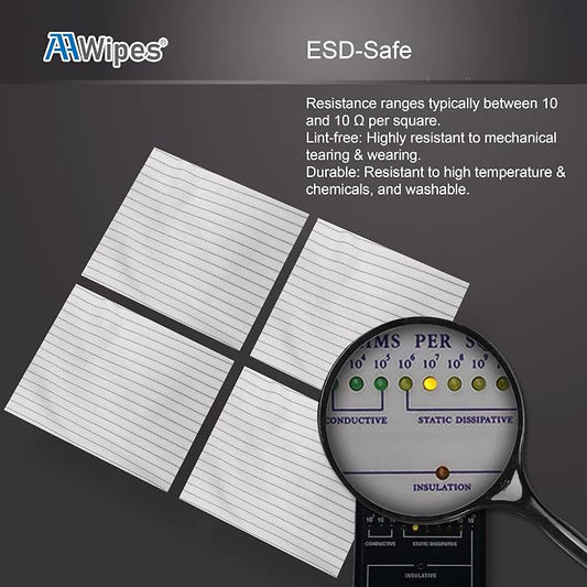 AAWipes Anti-Static Cleanroom Wipe Cloths - Image 2