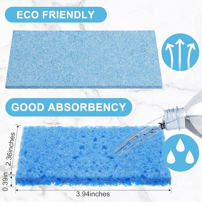 Zhengmy 100 Pieces Sponges Kitchen Compressed Sponges Bulk Natural Dish Sponge - Image 2