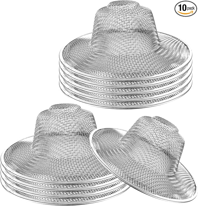 10pcs Mesh Sink Strainer, 4.5" Diameter Stainless Steel Slop Basket Filter Trap by Rainmae