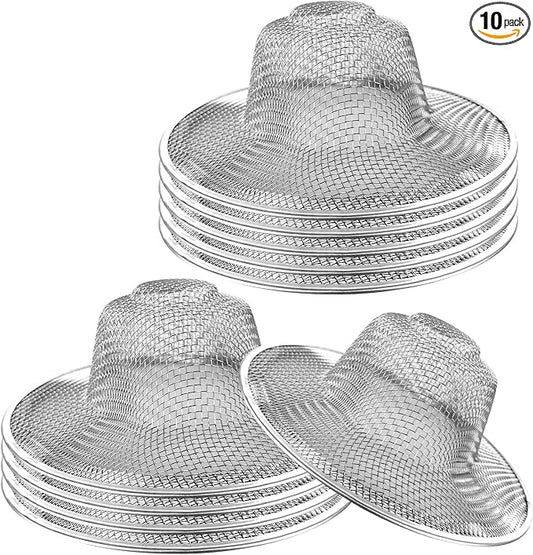 10pcs Mesh Sink Strainer, 4.5" Diameter Stainless Steel Slop Basket Filter Trap by Rainmae