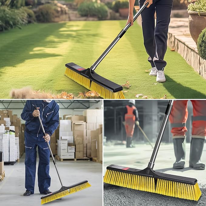 24" Push Broom, Masthome Industrial Broom - Image 7