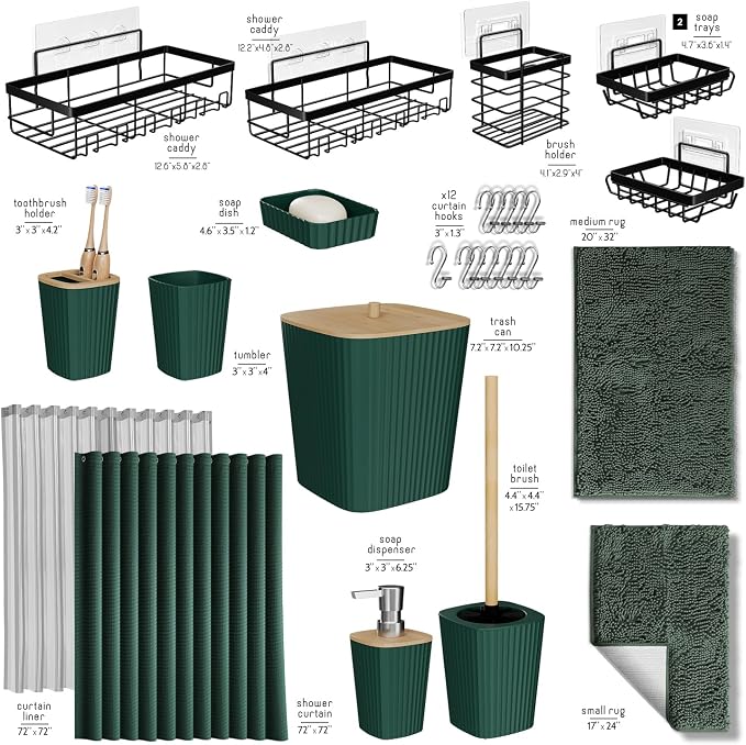 Clara Clark Bathroom Accessories Set - Image 3