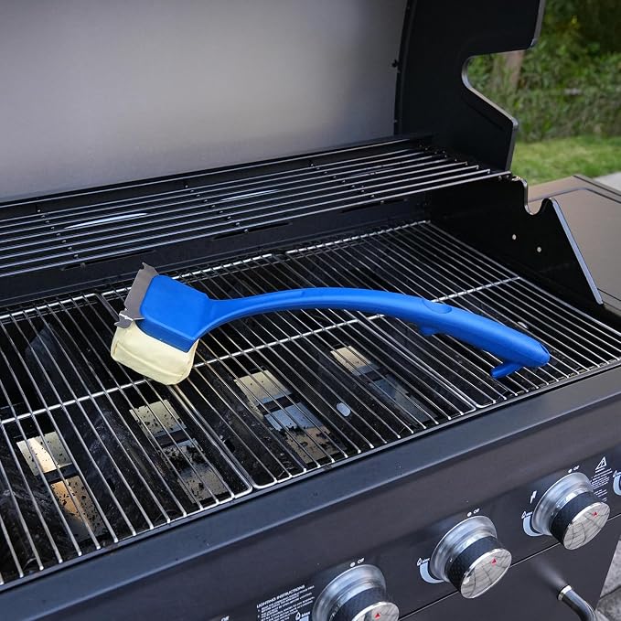 Blue Grill Brush Bristle Free, Replaceable BBQ Cleaning Head Accessories Cleaner - Image 4
