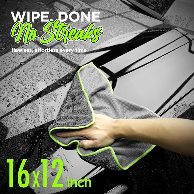 6-Pack Microfiber Towels for Cars Ultra Absorbent and Scratch-Free Car - Image 2