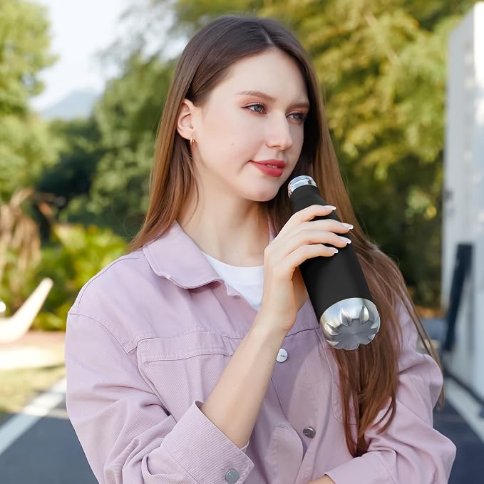 MEWAY 17oz Sport Water Bottle 8 Pack Vacuum Insulated Stainless Steel - Image 6