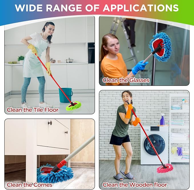 Baderke 3 Pack Chenille Mop Heads Replacements Compatible - Image 4