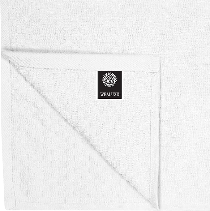Wealuxe Premium 12 Pack Cotton Dobby Weave Kitchen Towels, 15x26 Inches - Image 2