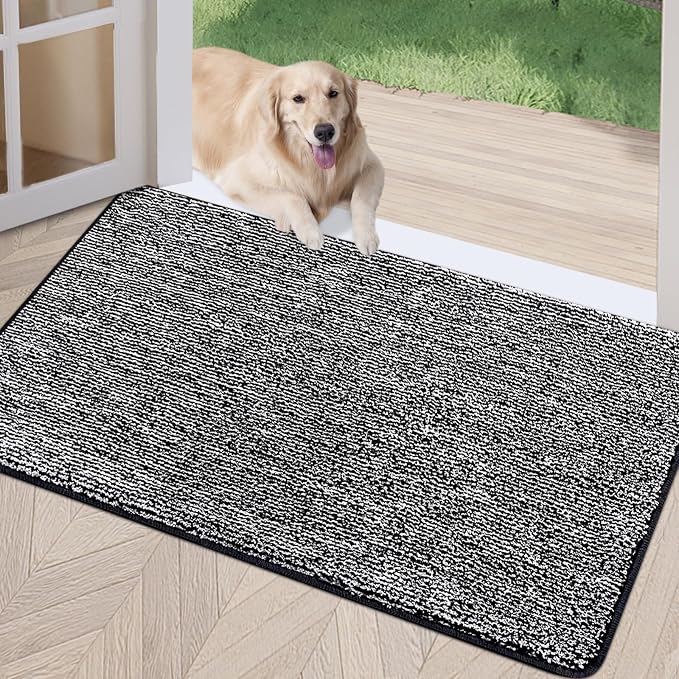 REFETONE Indoor Doormat, Front Door Mat 24"x36" Absorbent Rubber Backing Non by Refetone
