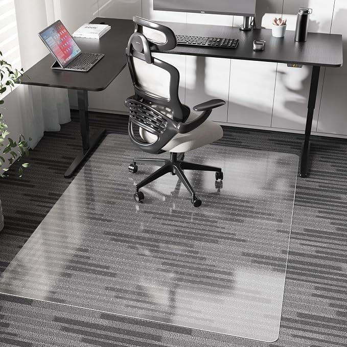 Chair Mat for Carpet, Non-Slip Office Vinyl Mat for Carpet by FUNMATHomeDecors