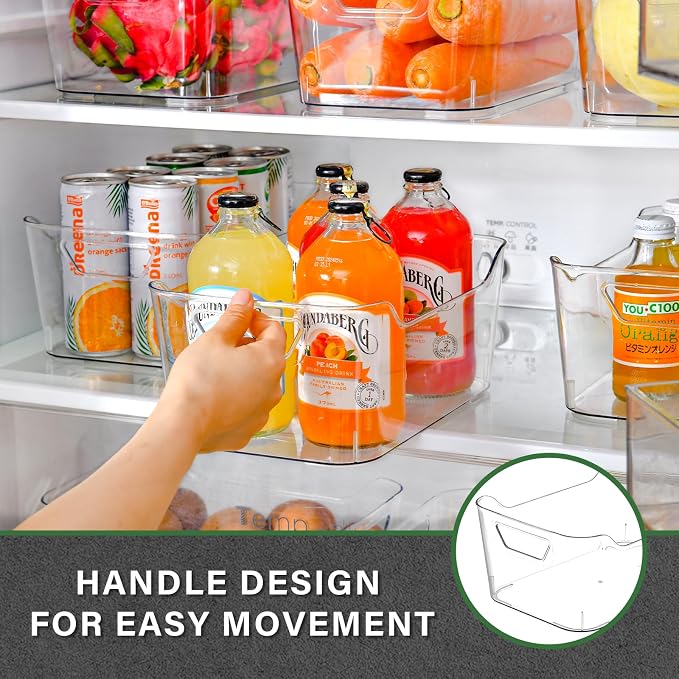 12 Pack Clear Plastic Storage Bins, Pantry Organizers and Storage, Plastic - Image 7