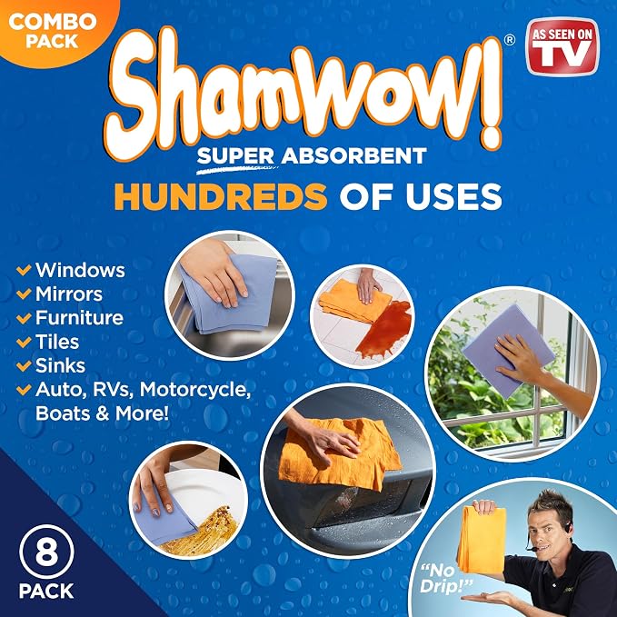 ShamWow Original Super Absorbent Multi-Purpose Cleaning Shammy Chamois Towel - Image 4