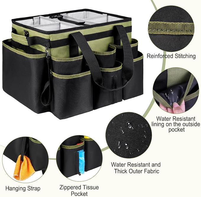 Large Rolling Cleaning Caddy Bag - Image 4
