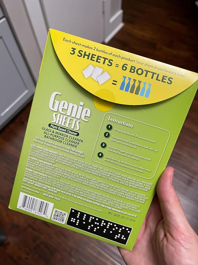Genie Sheets All Purpose, Glass and Bathroom Cleaners Combo Pack | Concentrate - Image 7