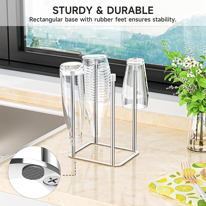 Water Bottle Drying Rack, Stainless Steel Bottle Dryer Rack, Baby Bottles Rack - Image 8