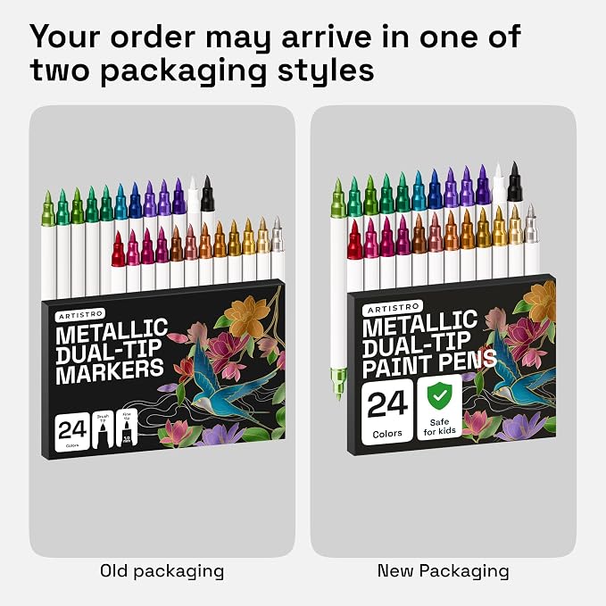 ARTISTRO 24 Metallic Acrylic Paint Markers - Image 9