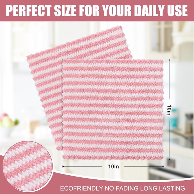 Homaxy 12 Pack Kitchen Dish Cloths, Ultra Soft and Absorbent Dish Towels - Image 5