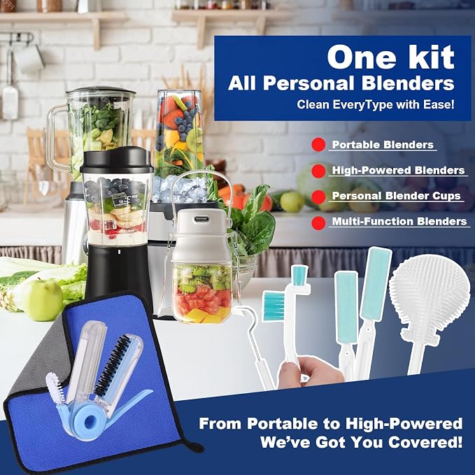 XANGNIER 7 Pcs Personal Blender Cleaning Brush Set - Image 2