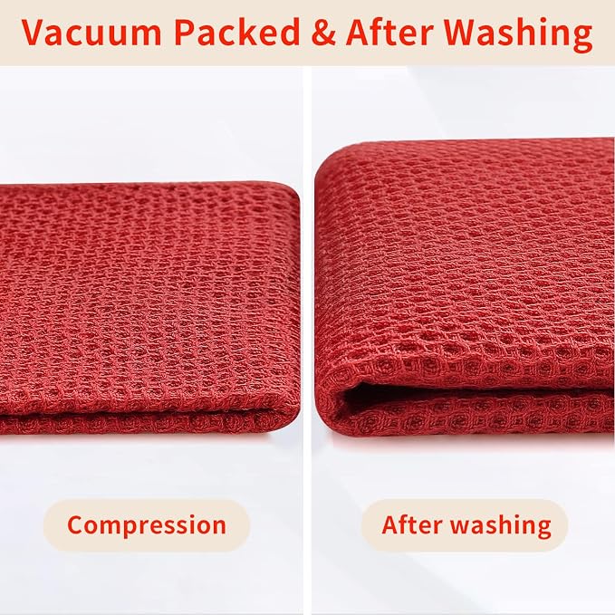 Homaxy 100% Cotton Waffle Weave Kitchen Dish Cloths, Ultra Soft Absorbent Quick - Image 7