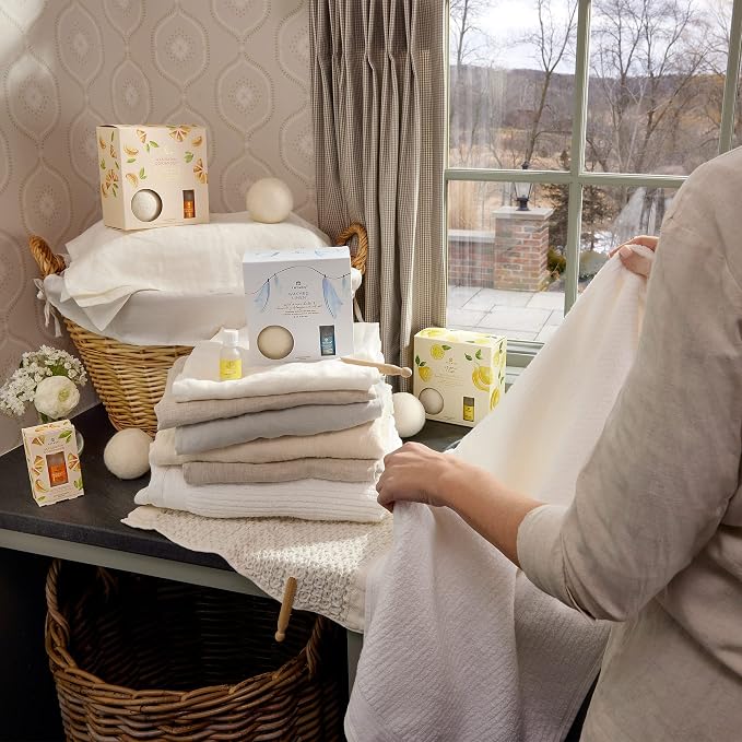 Thymes Wool Dryer Balls Set – Includes 3 Wool Laundry Balls + 1 Scented Laundry - Image 5
