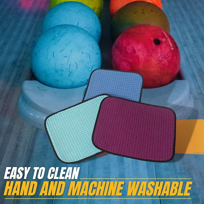 TonGass (3-Pack Multicolor Microfiber Bowling Ball Towel - Image 5