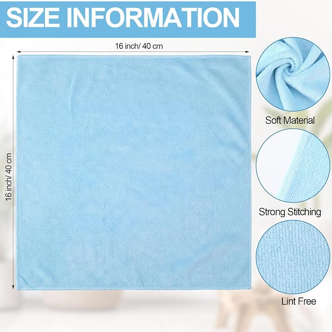Nuenen Cleaning Cloths for Cars 16 x 16 Inch Ultra Absorbent Towels Drying - Image 3