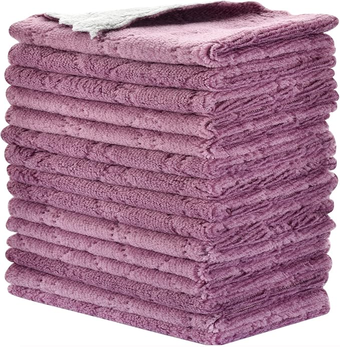 Reusable Cleaning Cloths 11PCS, Kitchen Towel Dish Towels, Super Absorbent by OstWony