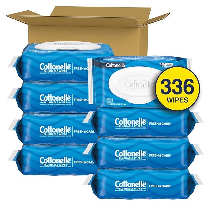 Cottonelle Fresh Feel Flushable Wet Wipes, Adult Wet Wipes, 8 Flip-Top Packs - Image 2